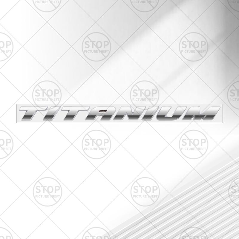 nlrtb6 Car Sticker TITANIUM Logo 3D Decal Body Decoration Badge Rear Trunk Emblem For Everest Mondeo Taurus Ecosport Kuga Edge Explorer