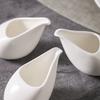 Creative Ceramic Mini Coffee Milk Jugs with Handle Milk Cup Milk Can Restaurant Gravy Boats Pure White