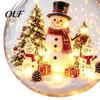 Christmas Party Supplies Favors Glowing Ball Ornaments, 3D LED Lighted Acrylic Hanging Light-up Holiday Keepsakes Balls for Tree Mantel Window,