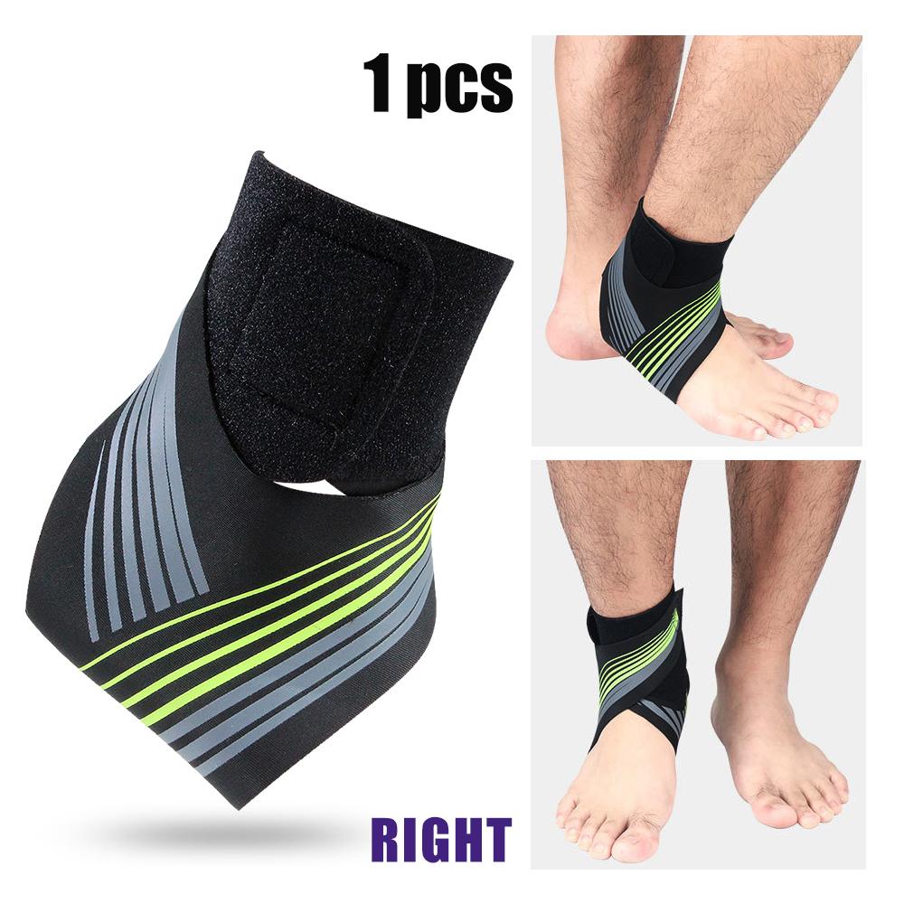 

1 Pc Compression Ankle Care Sport Ankle Stabilizer Brace Tendon Pain Relief Strap Foot Area Sprain Injury Wrap Basketball Football S