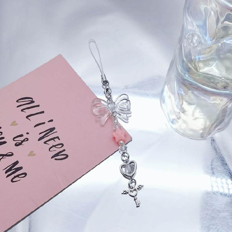 Y2K Phone Chain Cool Girl Sweet Pendant Strap with Star/Bowknot/Butterfly Charm