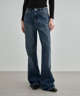MONGDOL Natural Semi Bootcut Denim Jeans Blue Mdpt059Dblue