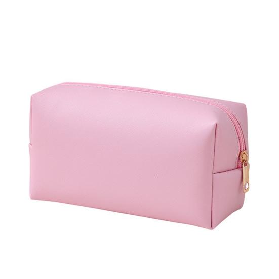 Portable Cosmetic Bag Stylish Zippered Makeup Pouch Travel Toiletry Organizer for Women Lipstick Makeup Brushes