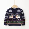 Christmas Sweatshirts Winter Boy Girl Print Knit Sweater Pullover Cotton Clothes Autumn Kids Slouchy Soft Clothing Knitwear