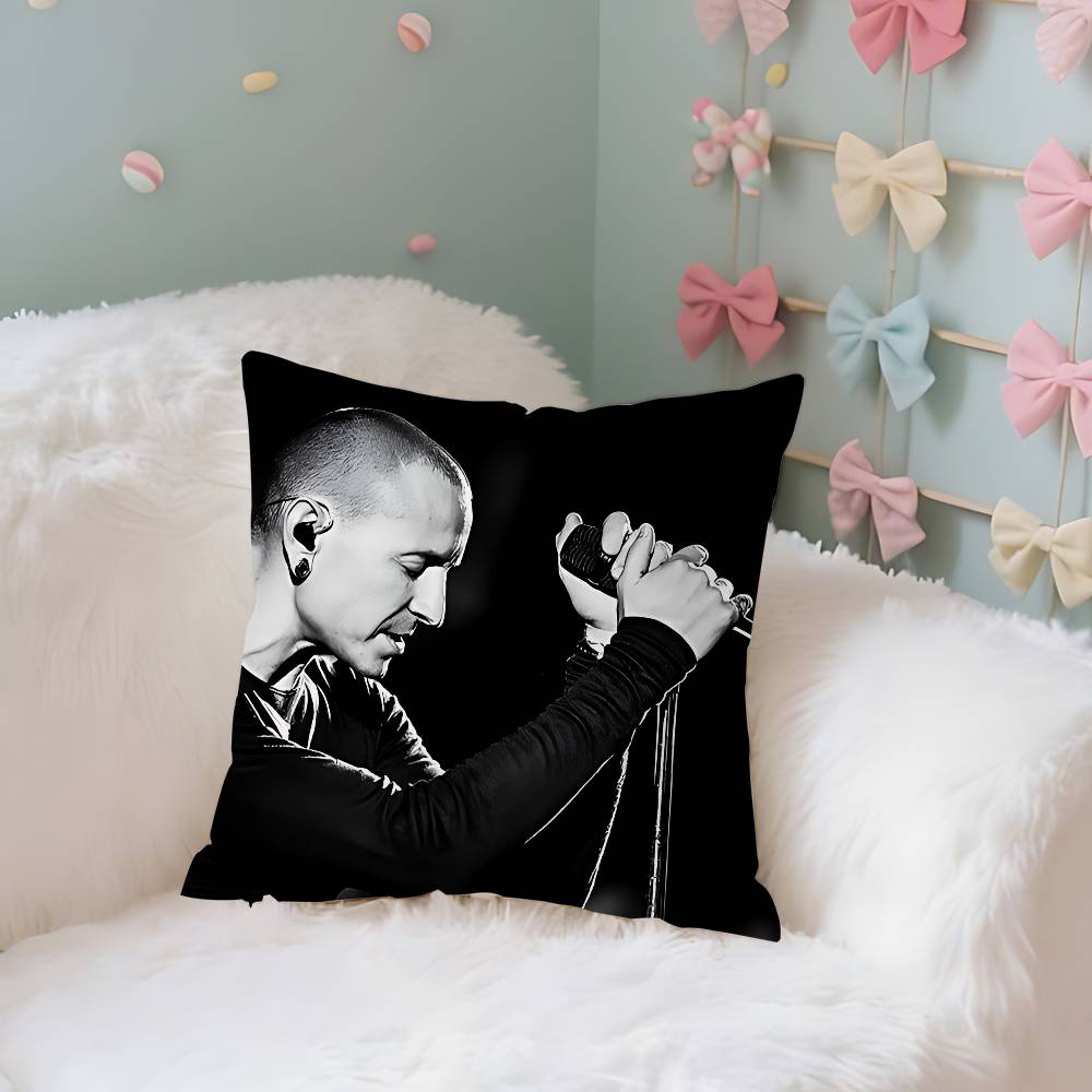 RIP Chester Charles Bennington Case Plush Fabric Soft Pillowcase Double Sided Print Cushion Cover Household Gifts