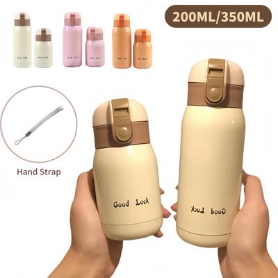 200ml/350ml Mini Thermosbecher Taschentasse Edelstahl Thermobecher Tragbare Vakuumflasche Isolierte Heißwasserflasche Kinder