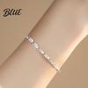 Bracciale da Donna Superficie Liscia Quadrifoglio Fortunato Forma a Cuore Lunghezza Regolabile
