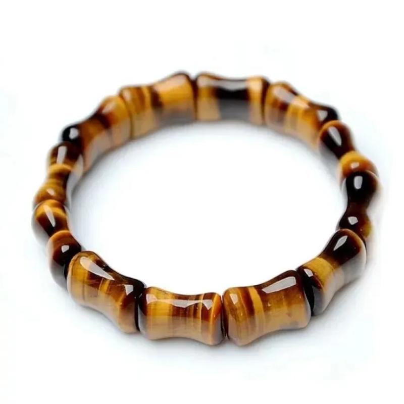 Tigerauge Stein Bambus Knoten Hand Reihe Hoher Tiger Klarer Stein Einzelner Kreis Armband Armband