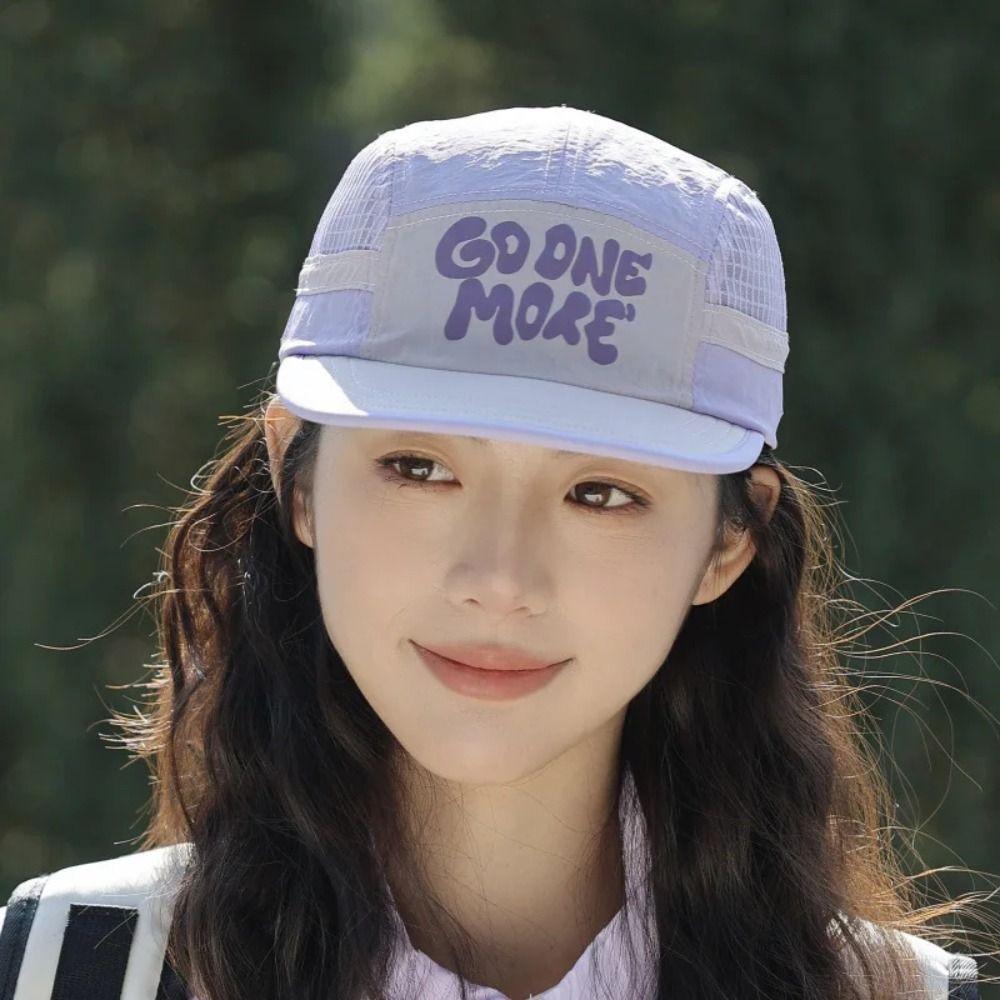 Sun Protection Breathable Hat Retro 5-panel Mesh Running Caps  Men and Women