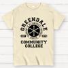 Camiseta Casual de Verano Unisex 100% Algodón Fresca Holgada de Greendale Community College