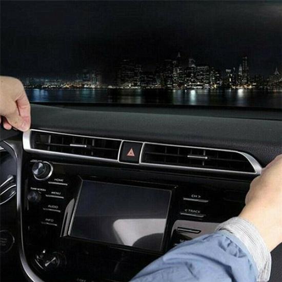 Matte Silver Center Air Vent Outlet Cover Trim For Toyota Camry 2018-2023