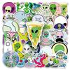 10 30 50PCS Outer Space Sticker UFO Alien Astronaut Rocket Cartoon Stickers Gifts Toys Children DIY Skateboard Laptop Phone F5