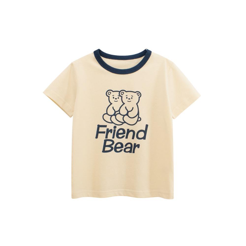 Summer children's short-sleeved T-shirts, cartoon print children's tops and T-shirts