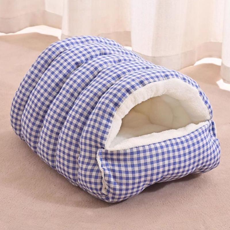 Pet Cat Dog House Indoor Winter Soft Warm Thickened Foldabl Cat And Dog Bed Semienclosed Cat Bed Cat Dog Nests Pet Supplies