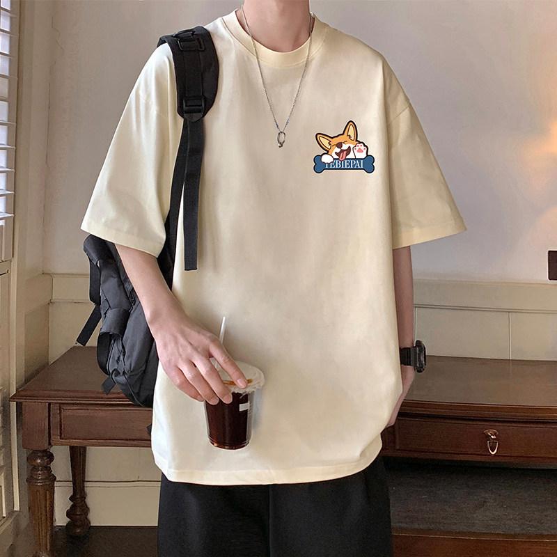 Summer Cotton Loose Shortsleeved Tshirt for Unisex New Style Cartoon Halfsleeved Unisexs Tshirt Unisexs Clothing Base Shirt Soft