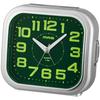 MAG Alarm Clock Table Analog Easy Read Silent Continuous Second Hand Electronic Sound Snooze Light Silver Shinonome T-788A SM-Z Noah Seimitsu