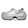 Crocs Zoccoli Traspiranti Eva Fashion Calzature Donna Argento 210362-040