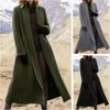Elegant European & American Women's Oversized Wool Coat - Long, Casual, Over-the-Knee Outerwear.