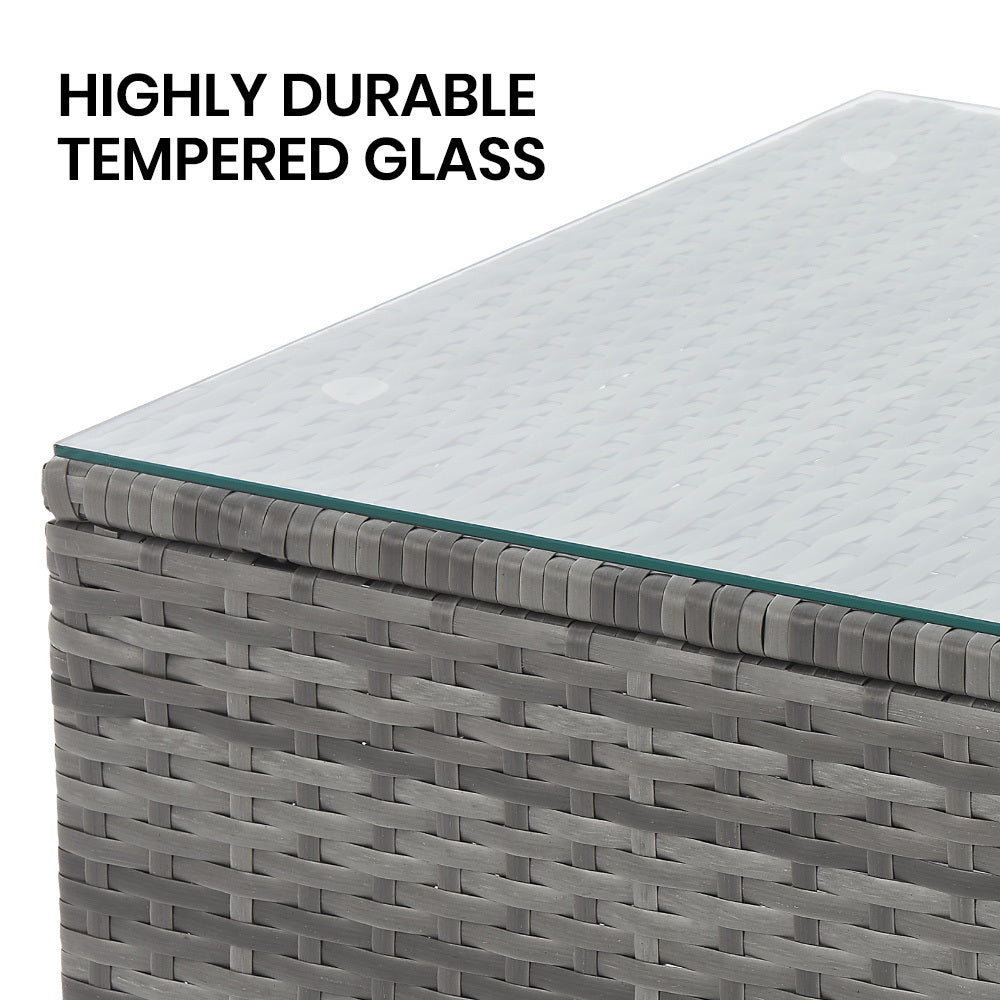 Patio Furniture Sets London Rattan 5 Pc Outdoor Furniture Setting 4 Seater Lounge Chairs Includes Ottoman And Coffee Table For Outdoors Garden Patio G