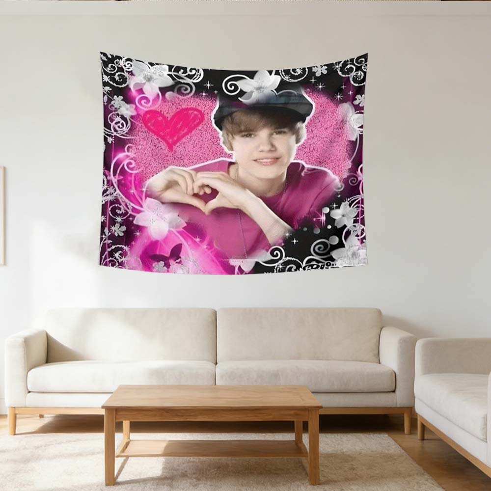 

JJustin BBieber Horizontal Wall Tapestry Minimalist Celebrity Art Hanging for Bed Sofa Office Decor Ideal Gift for Fans 74x94cm(29x37in)