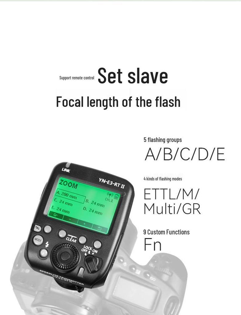 Yongnuo YN-E3-RT II Flash Trigger for Canon DSLR TTL 