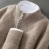 Men's Pure Wool Half-High Collar Sweater - Soft, Loose Cashmere Knit for Autumn & Winter