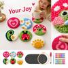 Punch Needle Embroidery Kit, DIY Making Set with Heat- for Cup Mats and Trivets