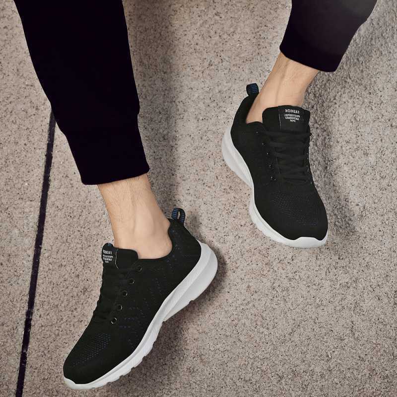 Spring 2025 new men's shoes fly-woven breathable fashion trend sports and leisure single shoes low-top soft-soled shoes men