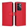 Case for C83 5G - Leather/PU, Red, With Card Holder, With Lanyard