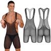 Men Sports Wrestling Singlet Sleeveless Jumpsuit Patchwork Shorts Singlet for Men Wrestling