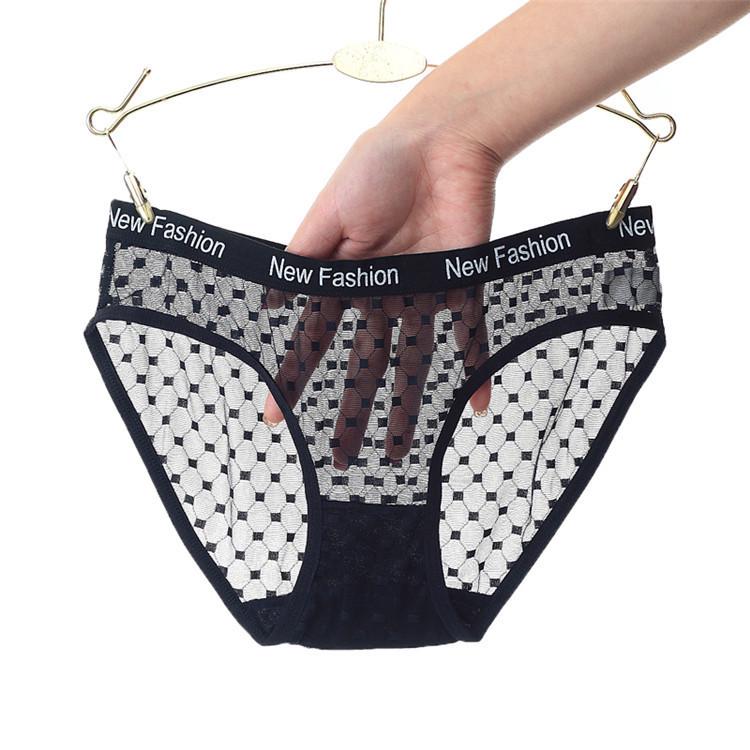 Sexy Panty Transparent Tulle Traceless Women's Underwear Triangles Lace Fashion Panties