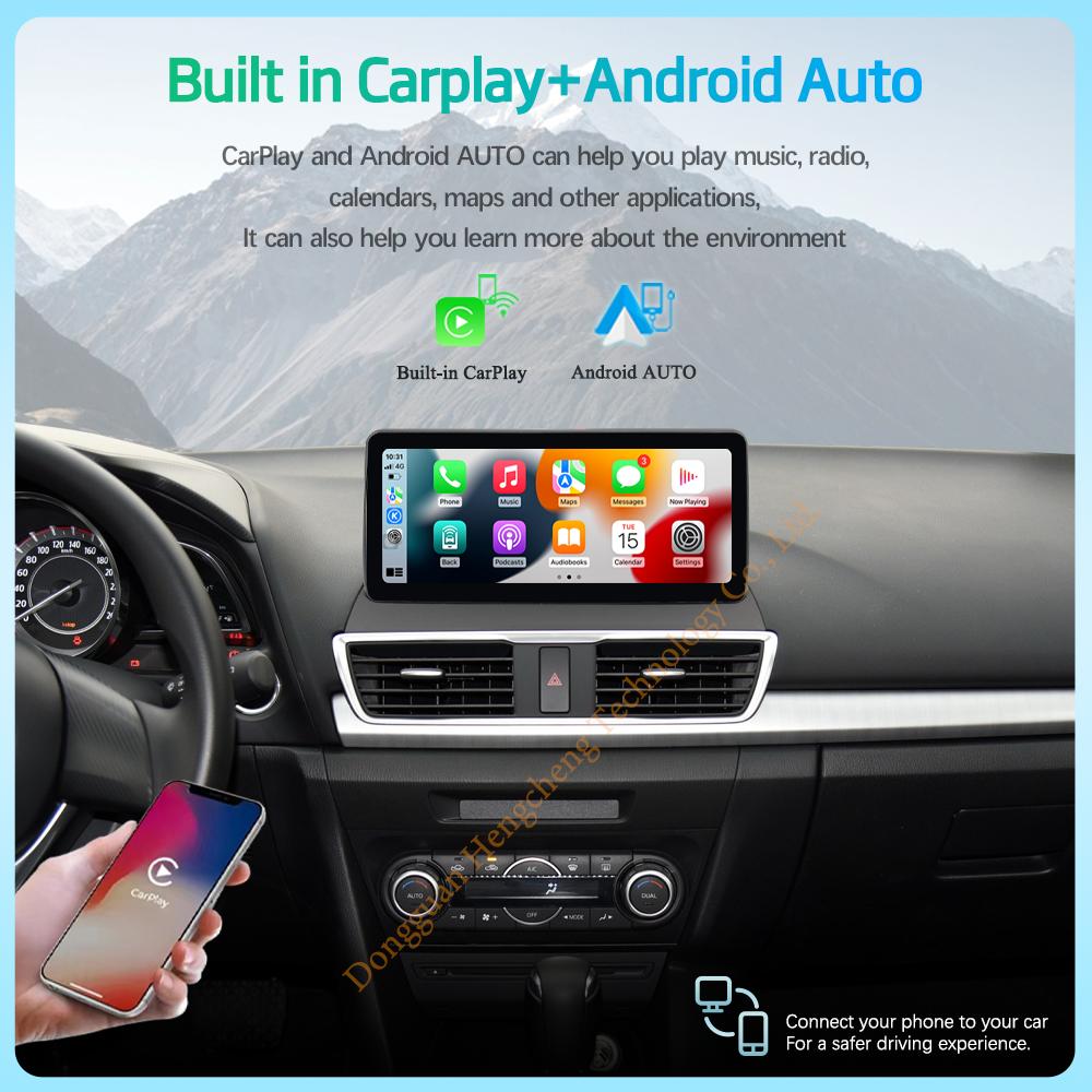 10.25Inch For Mazda 3 2014-2019 GPS Navigation Radio Android12 8+128G 8Core CarPlay 4G 360 Camera  Car Multimedia Video Player