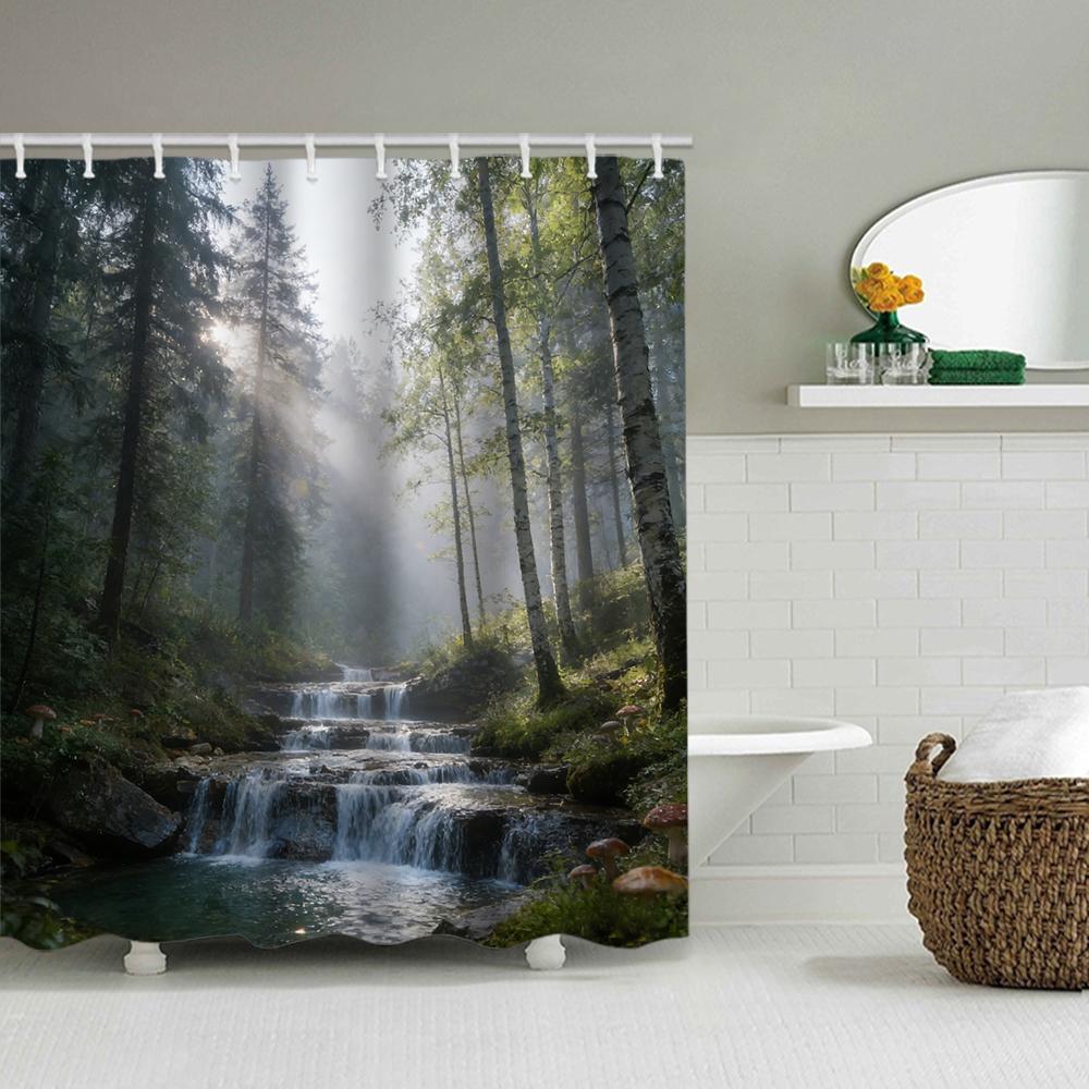 1/4 Rose Print Shower Curtains, Toilet Seat Decoration, Shower Curtain With Carpet And Toilet Lid, 70.8X70.8 Inch