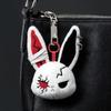 Plüsch Gothic Kaninchen Schlüsselanhänger für Damen Tasche Anhänger Dekoration Niedliches Plüsch Bully Kaninchen Auto Schlüsselanhänger Party Geschenke Schlüsselanhänger Zubehör