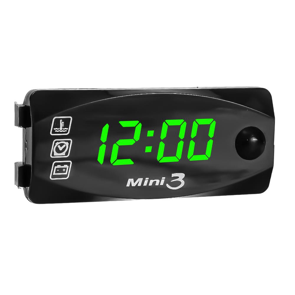 

Вольтметр для мотоциклів 3 в 1. Універсальна модифікація для мотоциклів. Світлодіодний цифровий дисплей. IP67 Водонепроникний електронний термометр.