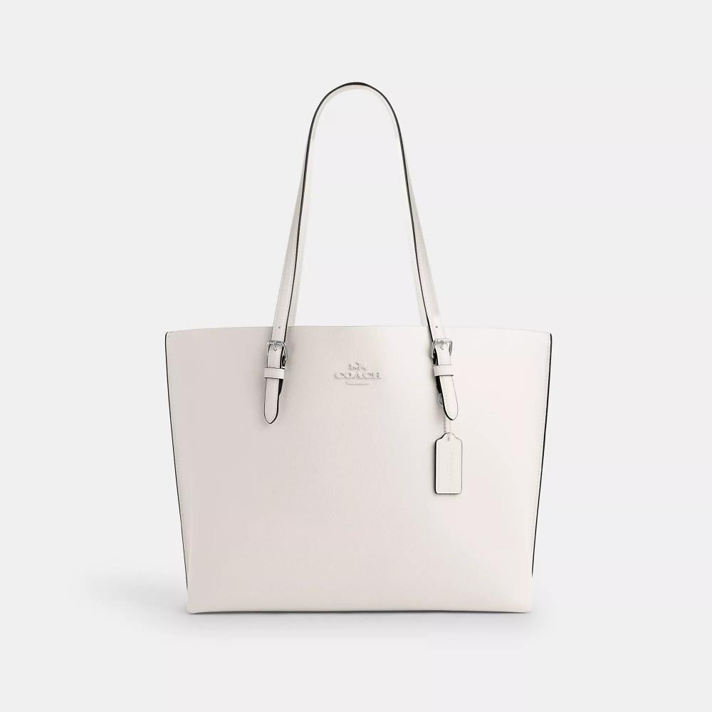 

Coach Mollie Tote Bag Silver Chalk One Size