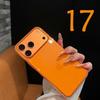 Ultra Thin Transparent Orange Phone Case For iPhone 17 Pro Max 17 Air 16 15 14 13 12 Acrylic PC Slim Plating Hard Cover