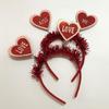 Woman Teens Tinsel Valentines Headband Hair Hoop Girls Banquet Party Hairband