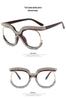 European & American Anti-blue Light Women's Glasses with Clear Lenses and Rhinestone-Inlaid Frame