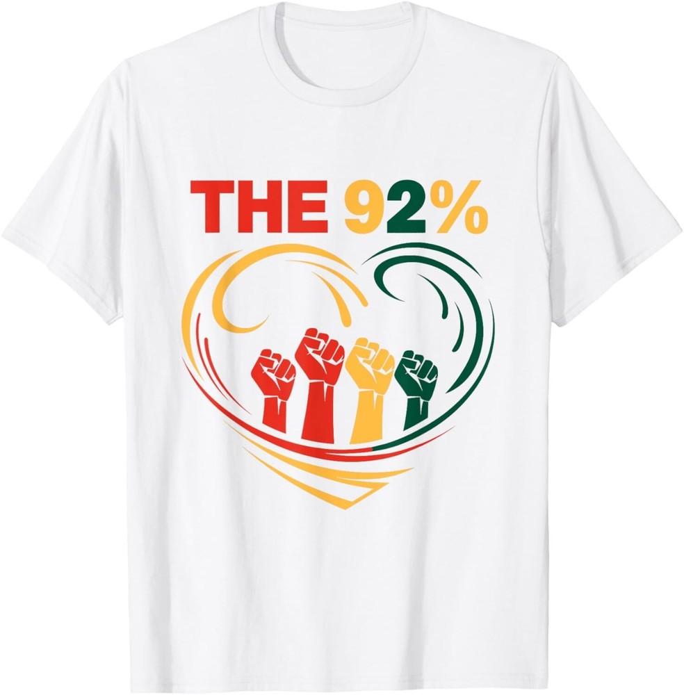 

92 Percent 92 Black Woman Voting Election design Gift Unisex T-Shirt 4XL