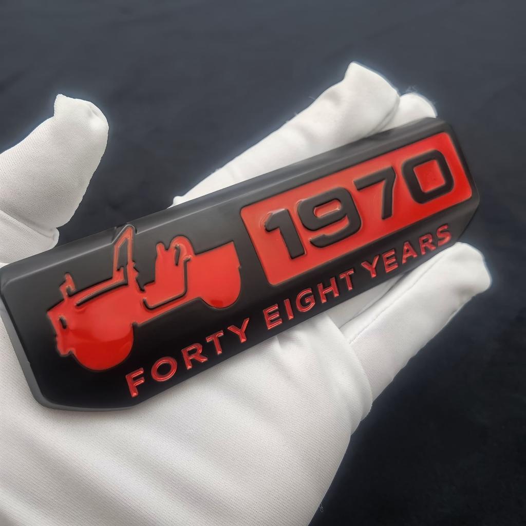 1Pc 3D Metal 1970 Commemorative Mark Car Body/Car Sider Fender/Car Rear Trunk Emblem Badge Sticker for Jimny JB23 JB43 JB64 JB74