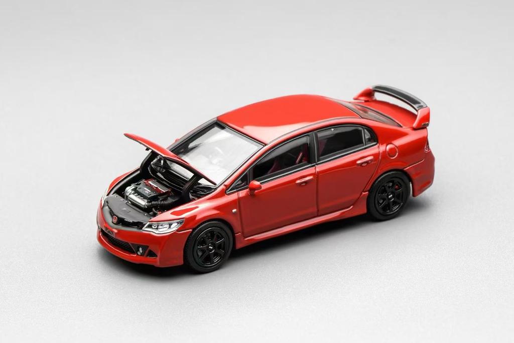 FREESTYLE MOTORHELIX Scale Honda Civic Mugen RR Red Finished Model M65410 1/64 (FD2)