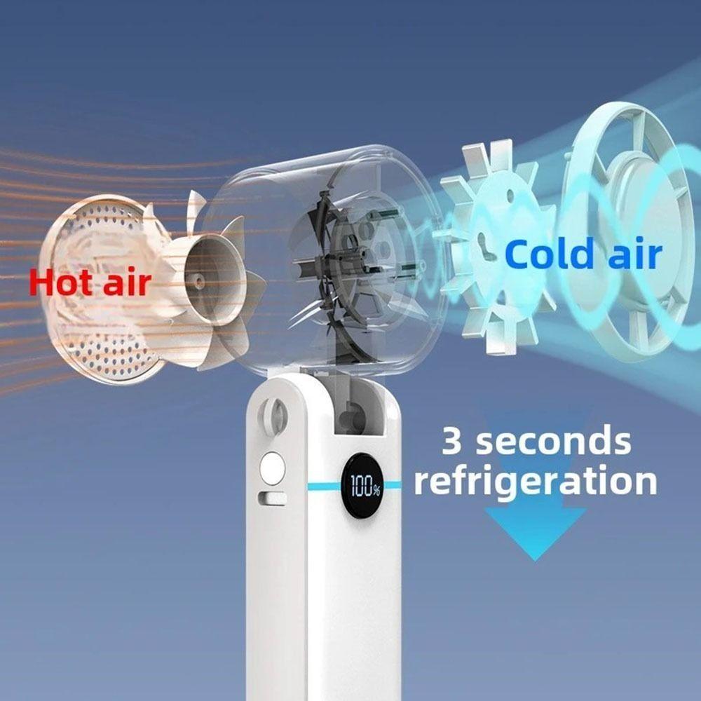 

100 Winds Speeds Adjustable Foldable Desk Fan Powerful Turbo Fan Cooling Fan рожевий