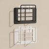 Wall Mount Router Stand Rack with Cable Management Design for Storage Box Bracket and Top Box, No Drilling Required, Wi-Fi Rack,