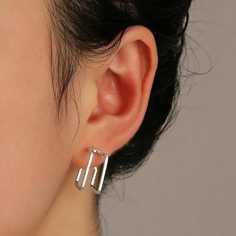 Gold Plated Hypoallergenic Geometric Dangle Earrings 1 Pair Irregular Design for Women Outdoor Travel Wear