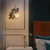 Retro Peacock Wall Lamp Living Room Bedroom Bedhead Background Wall Creative Decoration Wall Lamp
