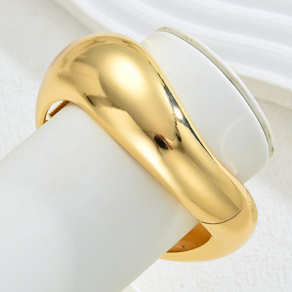 17KM Geometric Alloy Open Bangle Fashion Jewelry Women Elegant Shiny Daily Party Accessory Decorative Gift For Her Trendy Use