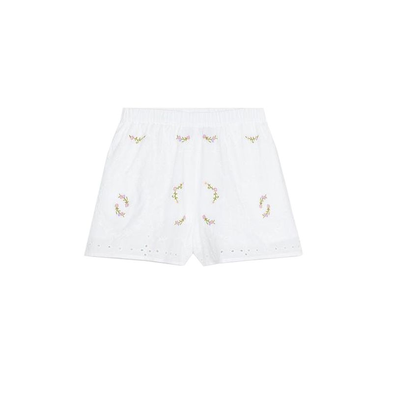 

Летнее Новое Поступление Женская одежда Вышивка Цветок Рубашки 0881038 Вышивка Мода Повседневные Шорты 0881409 Grind White Pants L