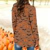 Women's Long Sleeve Cardigan with Halloween Print for Casual Everyday Wear