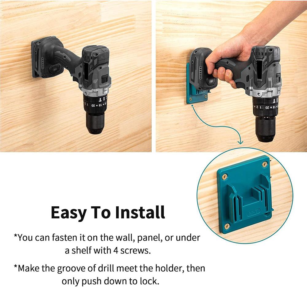 6 SZT. Uchwyt ścienny na maszynę, Stojak do przechowywania, Uchwyt na narzędzie elektryczne, Wspornik mocujący, Uchwyt na narzędzia, Stacja dokująca do bazy narzędzi Makita/Bosch